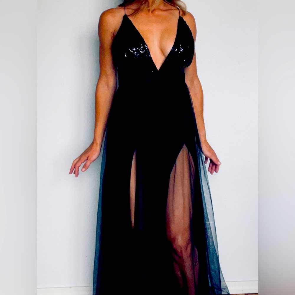 Black Sequin party dress